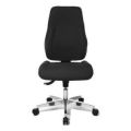 Orbis bureaustoel zwart voorgevormde zitting HxBxD 430-510x480x480 mm voetkruis gepolijst aluminium 138466