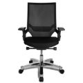 Orbis bureaustoel zwart zitting HxBxD 420-550x480x460 mm synchroonmechanisme zwart met armleuningen 138470
