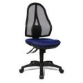 Orbis bureaustoel zitting blauw rug zwart zitting HxBxD 430-510x480x480 mm voetkruis polyamide zwart 138481
