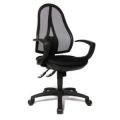 Orbis bureaustoel zitting zwart netrug zwart zitting HxBxD 430-510x480x480 mm met armleuning 138483
