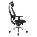 Orbis bureaustoel zwart zitting HxBxD 430-520x480x500 mm netrug synchroon mechanisme met armleuning 138496