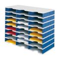 Orbis sorteerstation HxBxD 573x723x331 mm voor DIN C4 24 vakken legborden grijs zijden blauw 139646