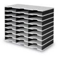 Orbis sorteerstation HxBxD 573x723x331 mm voor DIN C4 24 vakken legborden grijs zijden zwart 139647