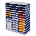 Orbis sorteerstation HxBxD 853x723x331 mm voor DIN C4 36 vakken legborden grijs zijden blauw 139648