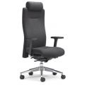 Orbis 24-uurs-bureaustoel zwart zitting HxBxD 420-540x470x420-470 mm synchroon mechanisme met armleuningen-hoofdsteun 139821
