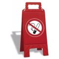 Orbis waarschuwingsstandaard Roken verboden in- en uitklapbaar HxBxD 600x275x270 mm kunststof rood 141941