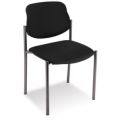 Orbis bezoekersstoel kunstleer zwart zitting BxD 450x460 mm frame zwart 139597