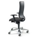 Orbis bureaustoel bekleding zwart HxBxD 1030-1140x500x410 mm met kunststof rug zwart met armleuning 143313