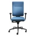 Orbis bureaustoel bekleding blauw HxBxD 1030-1140x500x410 mm kunststof rug zwart met armleuning 143316
