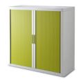 Orbis roldeurkast HxBxD 1040x1100x415 mm 2 ordnerhoogtes romp wit front groen 145316