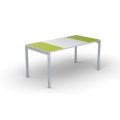 Orbis bureau HxBxD 750x1400x800 mm blad groen-wit rechthoekig 4 voeten wit vierkante buis 145346