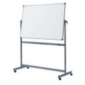 Orbis draaibaar whiteboard HxB 1000x2100 mm geëmailleerd schrijfbord-projectieoppervlak verrijdbaar 146081