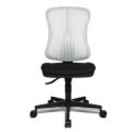 Orbis bureaustoel zitting zwart rugleuning met netbekleding in wit zitting HxBxD 390-510x500x460 mm lendenwervelsteun voorgevormde zitting puntsynchroonmechanisme 146704