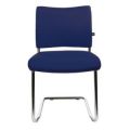 Orbis bezoekersstoel bekleding donkerblauw zitting HxBxD 450x480x450 mm onderstel verchroomd 146799