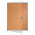 Orbis vitrine voor binnen voor 4x DIN A4 kurkbord HxBxD 510x680x35 mm deur acrylglas frame aluminium 146865