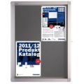 Orbis vitrine voor binnen en buiten voor 4x DIN A4 viltbord HxBxD 530x704x45 mm deur EVG frame aluminium 146871