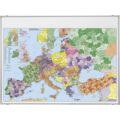 Orbis kaart van Europa schaal 1:3.600.000 HxB 980x1380 mm magnetisch aluminium frame zilverkleurig geanodiseerd 147041