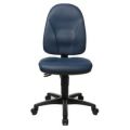 Orbis bureaustoel stof blauw softex zitting HxBxD 420-550x460x460 mm orthopedische zitting lendenwervelsteun voetkruis zwart 149916