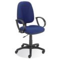 Orbis bureaustoel blauw zitting HxBxD 400-530x475x450 mm voorgevormde zitting permanentcontactmechanisme met armleuningen rug H 500 mm 159254