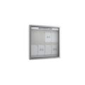 Orbis economy-vitrine buiten HxBxD 1000x1000x70 mm voor formaat 8xA4 liggend aluminium zilverkleurig 159909