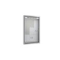 Orbis economy-vitrine buiten HxBxD 1200x750x70 mm voor formaat 9xA4 staand aluminium zilverkleurig 159910