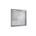 Orbis economy-vitrine buiten HxBxD 1200x1200x70 mm voor formaat 15xA4 liggend aluminium zilverkleurig 159912