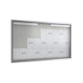 Orbis economy-vitrine buiten HxBxD 1200x2000x70 mm voor formaat 27xA4 liggend aluminium zilverkleurig 159914