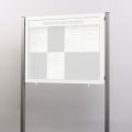 Orbis staander voor Economy-vitrine aluminium L 2150 mm met bodemplaat zilverkleurig 159920
