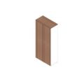 Orbis kantoorkast met openslaande deuren 4x houten vloer 5 ordnerhoogtes romp wit front canaletto-hout 183214