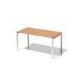 Orbis in hoogte verstelbaar bureau HxBxD 650-850x1600x800 mm blad beuken 4 voeten verkeerswit 185363