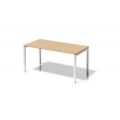 Orbis in hoogte verstelbaar bureau HxBxD 650-850x1600x800 mm blad esdoorn 4 voeten verkeerswit 185364