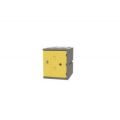 Orbis kunststof locker HxBxD 460x385x470 mm slot met draaivergrendeling romp grijs front geel 213827