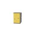 Orbis kunststof locker HxBxD 610x385x470 mm slot met draaivergrendeling romp grijs front geel 213824