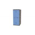 Orbis kunststof locker HxBxD 910x385x470 mm slot met draaivergrendeling romp grijs front blauw 213820