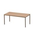 Orbis multifunctionele tafel met vierkante buizen HxBxD 720x1600x800 mm beukenhouten blad onderstel RAL 8014 214546