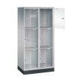 Orbis grootvolume-lockersysteem HxBxD 1750x820x500 mm 2x3 vakken cilinderslot sokkel romp RAL 9006 217665