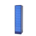 Orbis systeemkast HxBxD 1790x415x500 mm stekker CH 10 vakken romp duifblauw front lichtblauw 218309