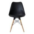 Orbis bezoekersstoel 4 voeten beuken-zwart zitschaal polypropyleen zwart 219501