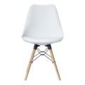 Orbis bezoekersstoel 4 voeten beuken-zwart zitschaal polypropyleen wit 219502