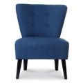 Orbis fauteuil 1-zits stof blauw HxBxD 820x650x640 mm 4 voeten zwart 219514