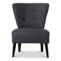 Orbis fauteuil 1-zits stof antraciet HxBxD 820x650x640 mm 4 voeten zwart 219515