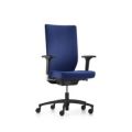 Orbis bureaustoel synchroonmechanisme met verstelbare armleuningen zitting stof blauw zitting HxBxD 410-530x490x370-430 mm gaasweefsel-rugleuning met netbekleding blauw kunststof-voetkruis met wielen 220879