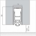 Ellen Matic valdorpel aluminium Uni-Proof 92,8 cm 203700154