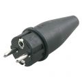 Q-Link stekker volrubber met randaarde 10/16 A zwart 00.110.15