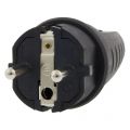 Q-Link stekker randaarde 10/16 A rubber zwart 00.110.17
