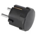 Q-Link stekker randaarde 10/16 A met onder-invoer zwart 00.110.38