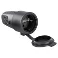 Q-Link contrastekker randaarde rubber 10/16A zwart 00.110.41