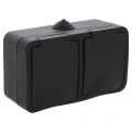 Q-Link contactdoos opbouw 2-voudig met randaarde spatwaterdicht IP54 zwart 00.946.51