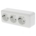 Q-Link contactdoos opbouw 3-voudig randaarde polarwit 00.947.24