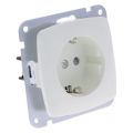 Q-Link contactdoos 1-voudig randaarde met kind-aanraakbeveiliging polarwit 01.064.26
